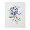 Blue Umbra Flower I Floral Embellished Canvas Wall Art Print - 16"x20"